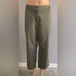 🌷ANN TAYLOR WIDE LEG CROP PANT GREEN 12P